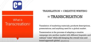 translation plus creative writing equals transcreation